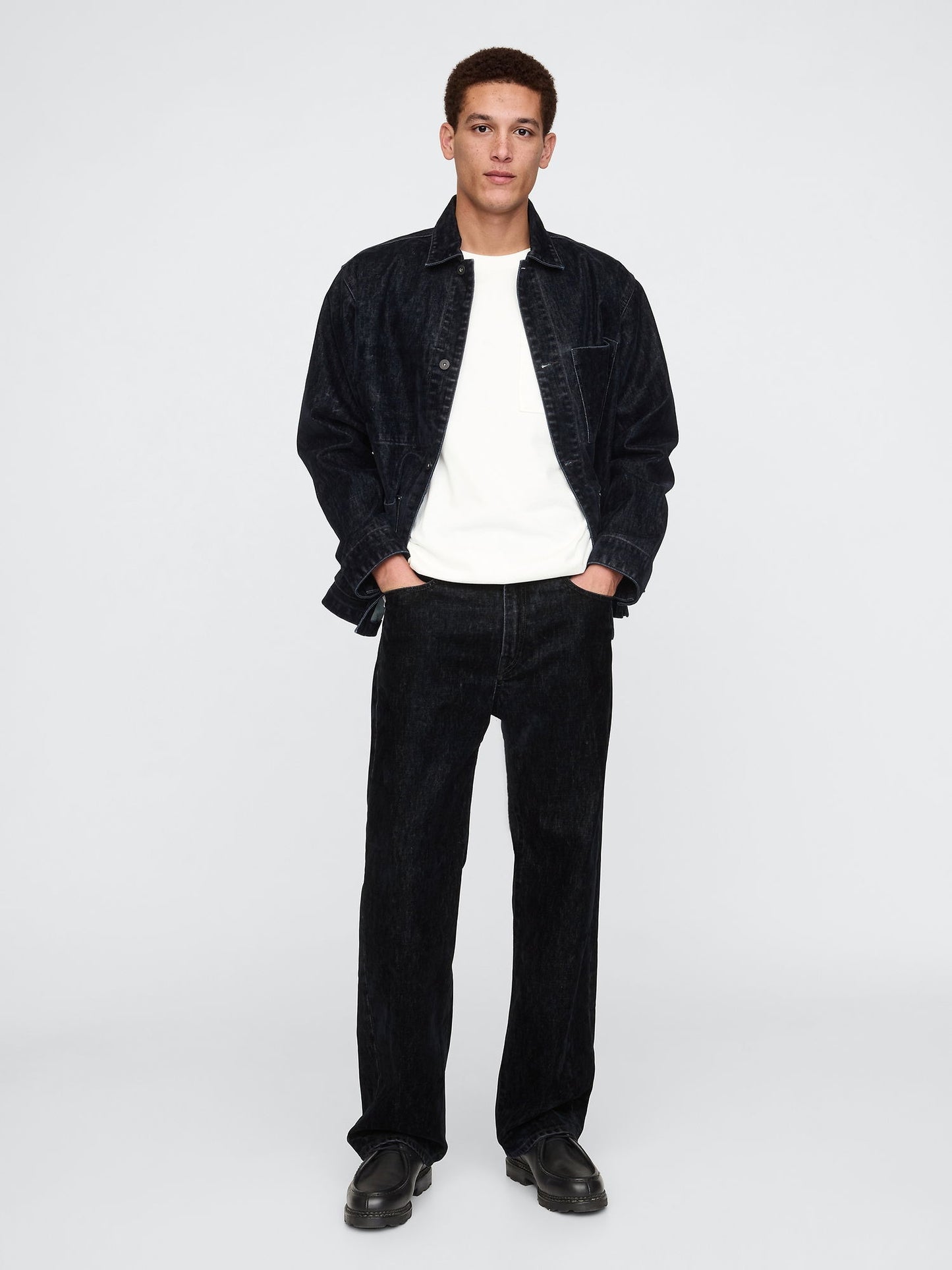 Lacivert Loose Jean Pantolon