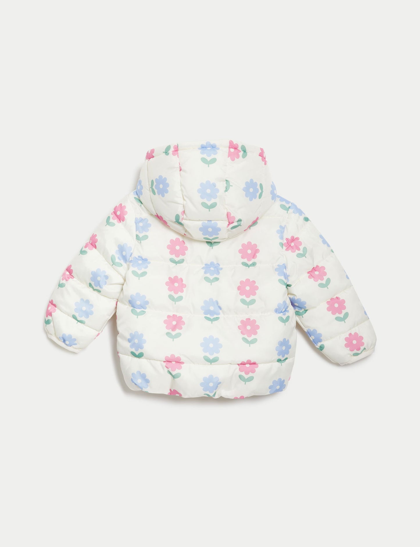 Stormwear™ Çiçek Desenli Puffer Şişme Mont (0-3 Yaş)