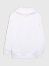 Beyaz Oversize Kapüşonlu Sweatshirt