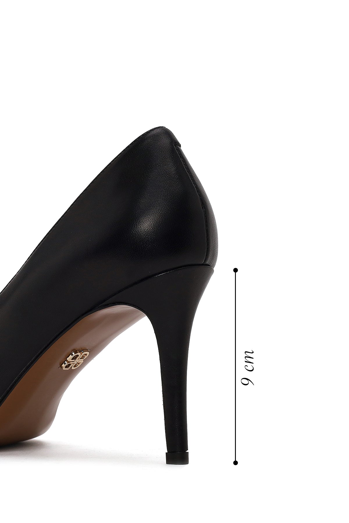 Kadın Siyah Ince Topuklu Deri Stiletto