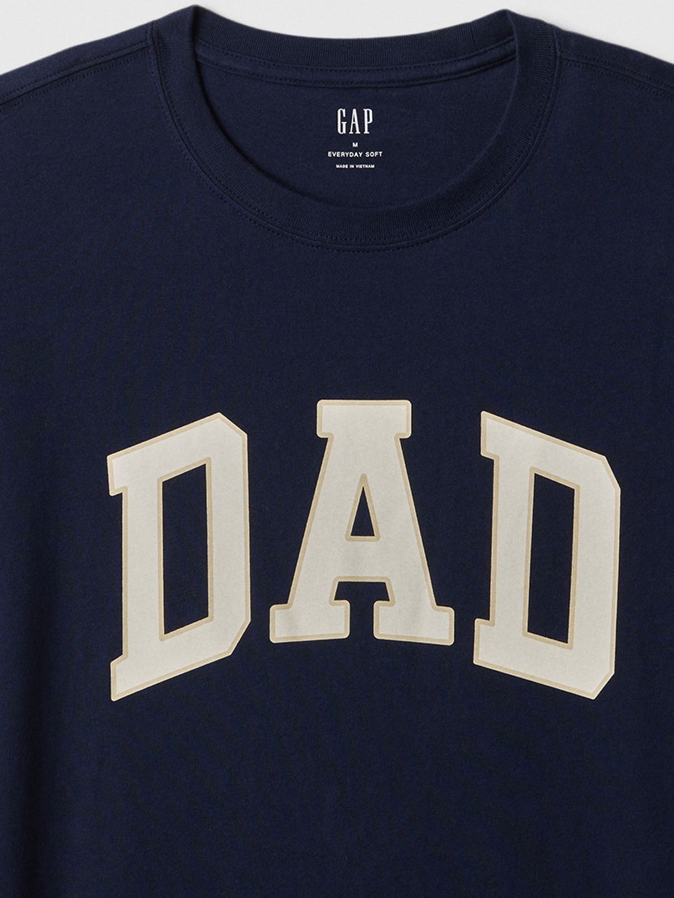 Lacivert Everday Soft Dad Grafikli T-shirt