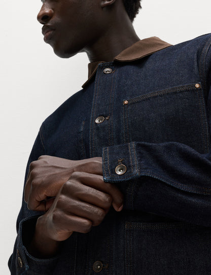 Saf Pamuklu Klasik Denim Ceket