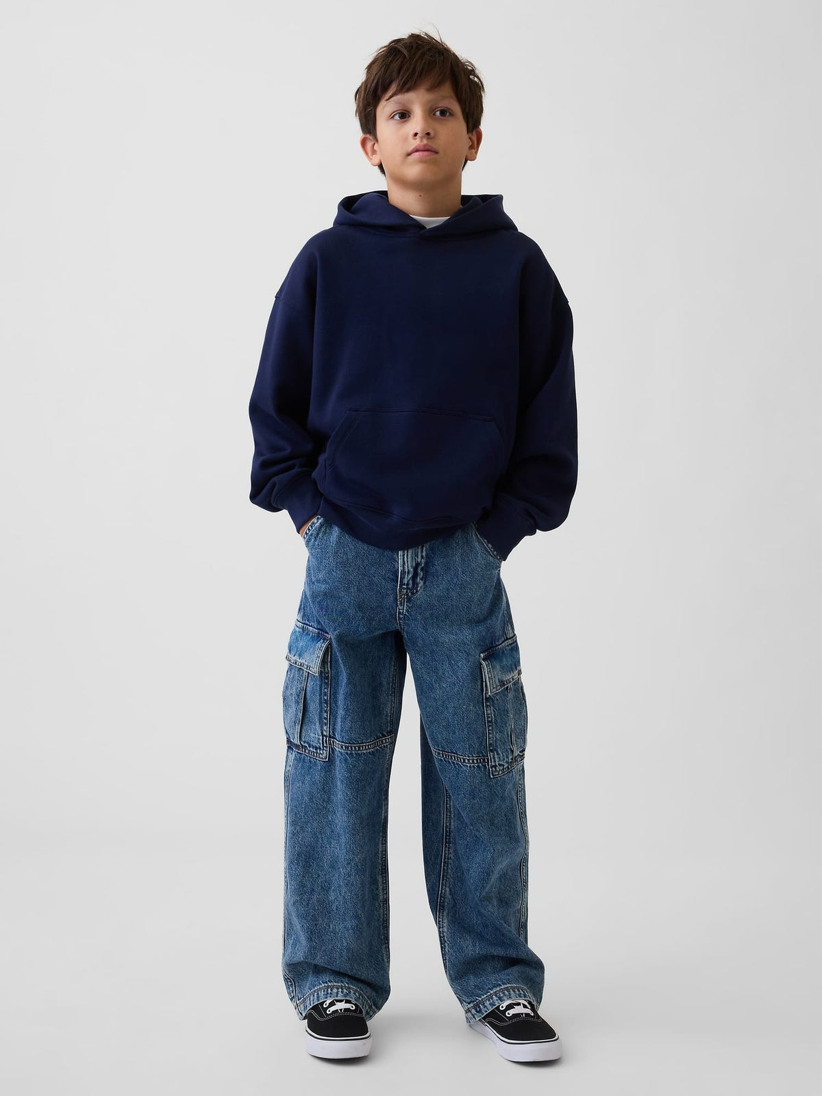 Mavi Baggy Kargo Jean Pantolon