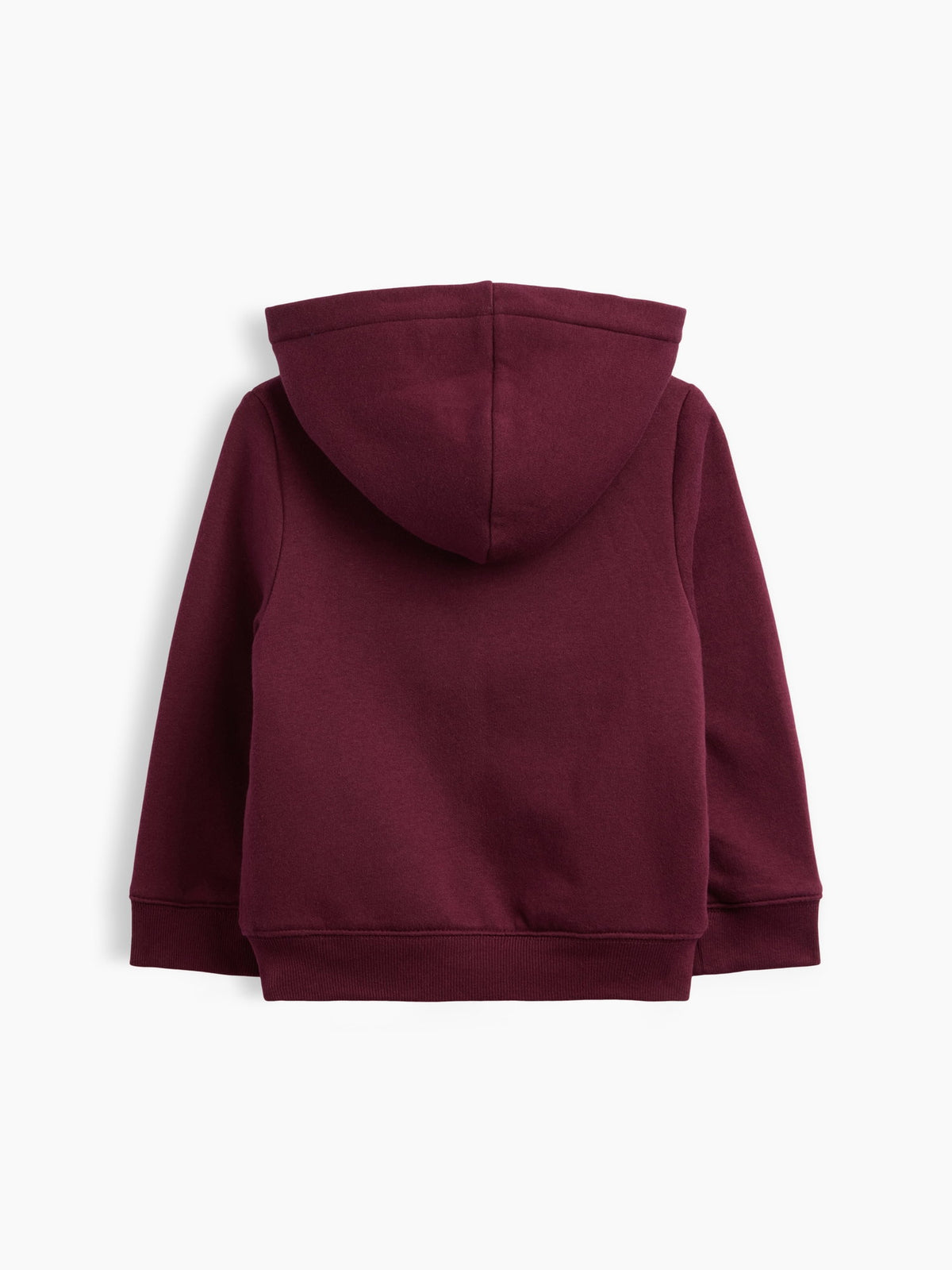 Bordo Sherpa Astarlı Logo Fermuarlı Sweatshirt