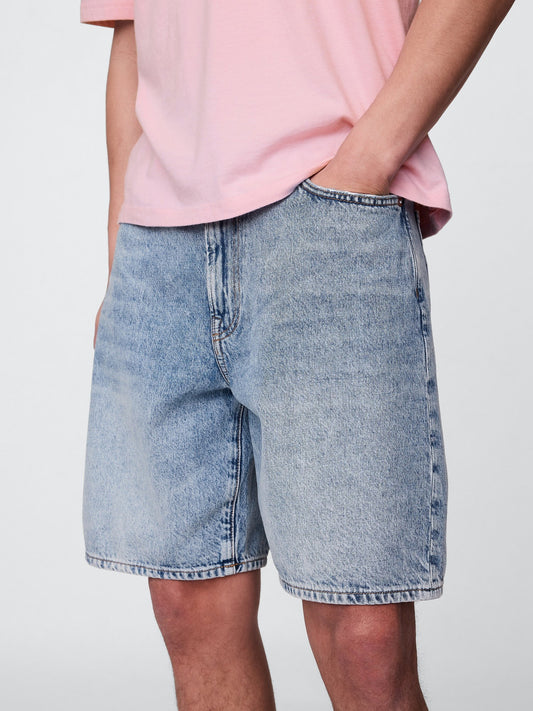 Açık Mavi '90s Loose Denim Şort