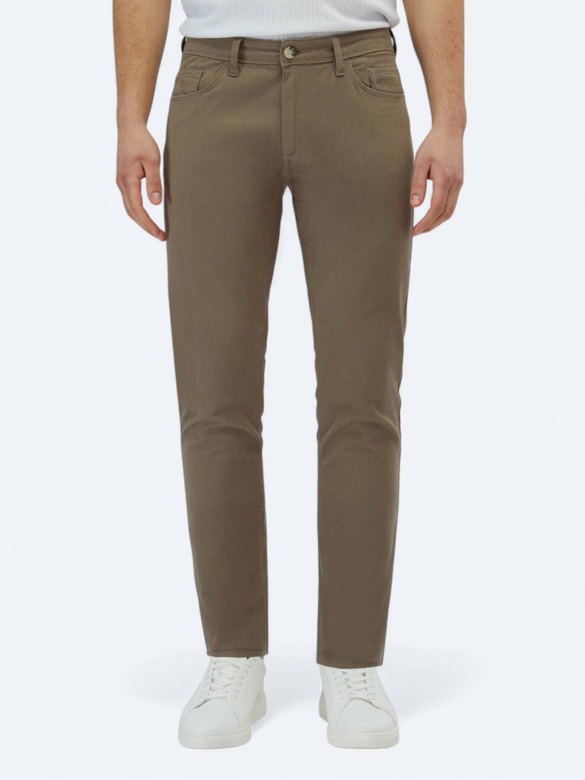 Fındık Dokuma Slim Fit Casual Pamuk Karışımlı Pantolon