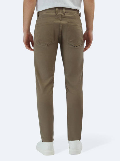 Fındık Dokuma Slim Fit Casual Pamuk Karışımlı Pantolon