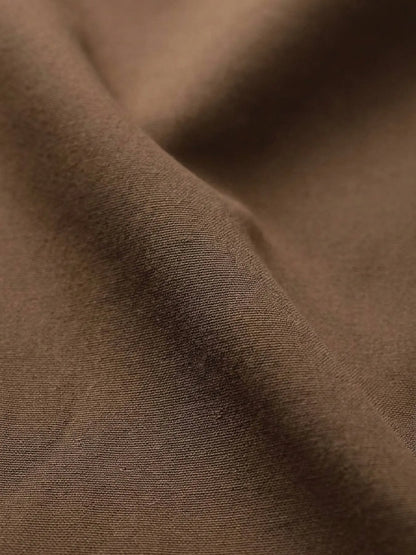 Fındık Regular Fit Gömlek Yaka Casual Dokuma Pardösü