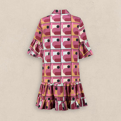 Fiorella Desenli Pembe Elbise