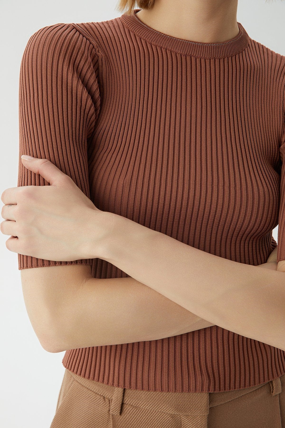 Fitilli Bakır Crop Top