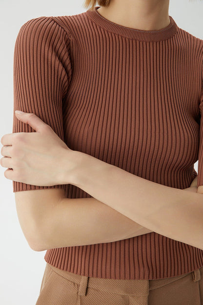 Fitilli Bakır Crop Top