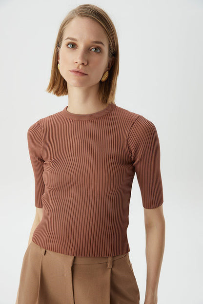 Fitilli Bakır Crop Top