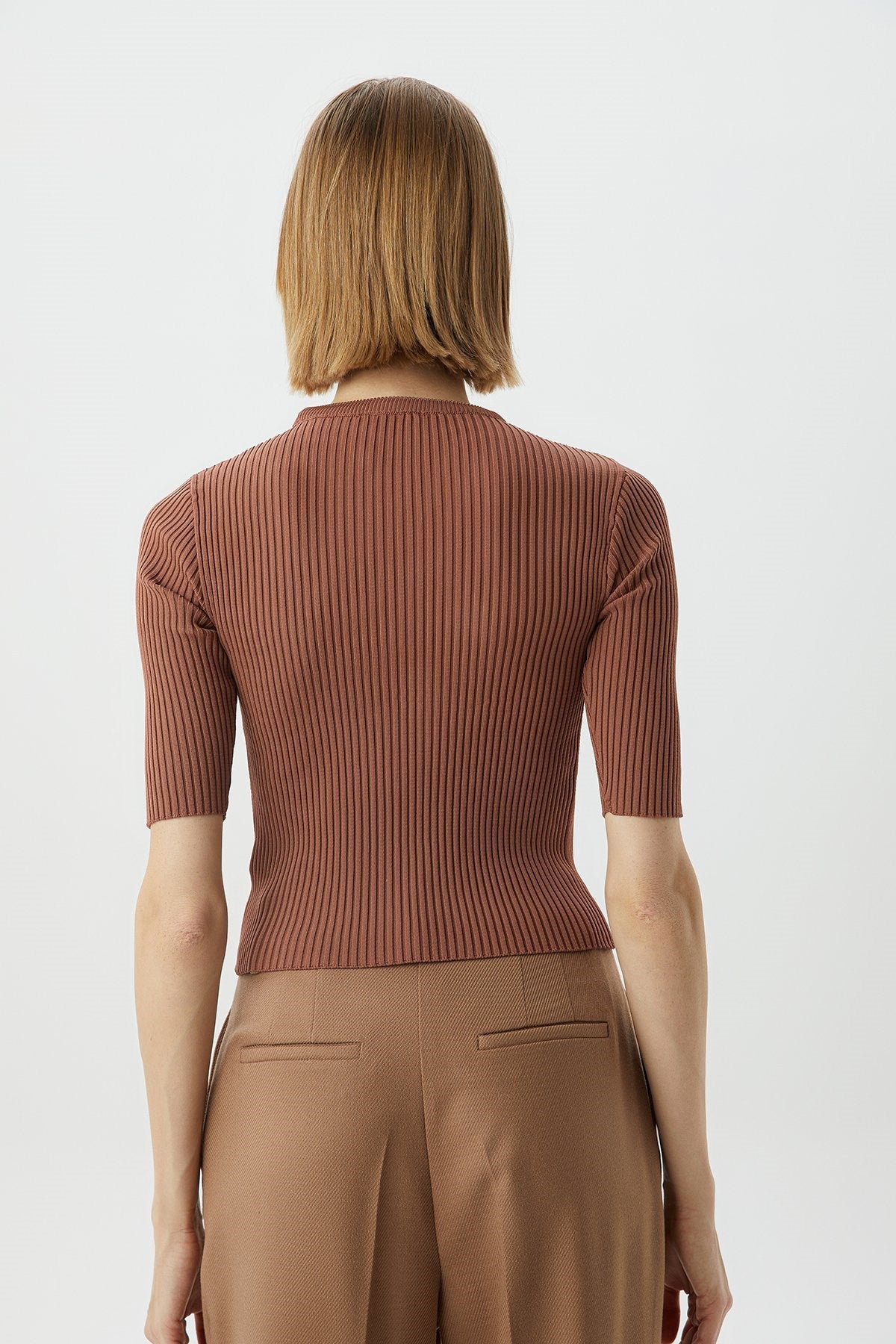 Fitilli Bakır Crop Top