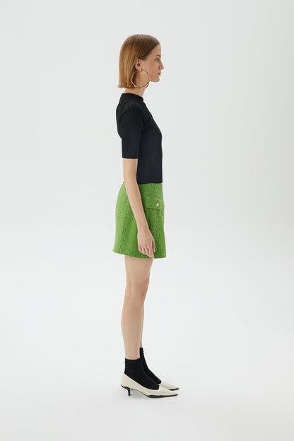 Fitilli Siyah Crop Top