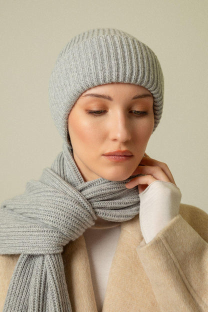 Fitilli Yün Gri Bere