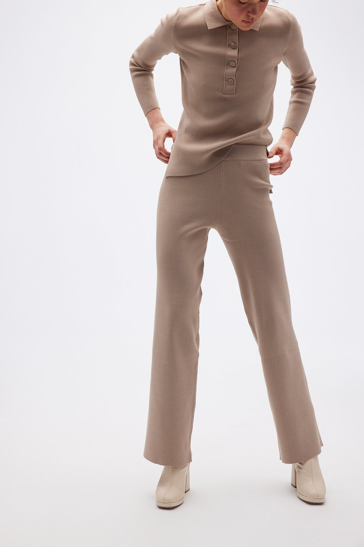 Fitlli Triko Camel Pantolon