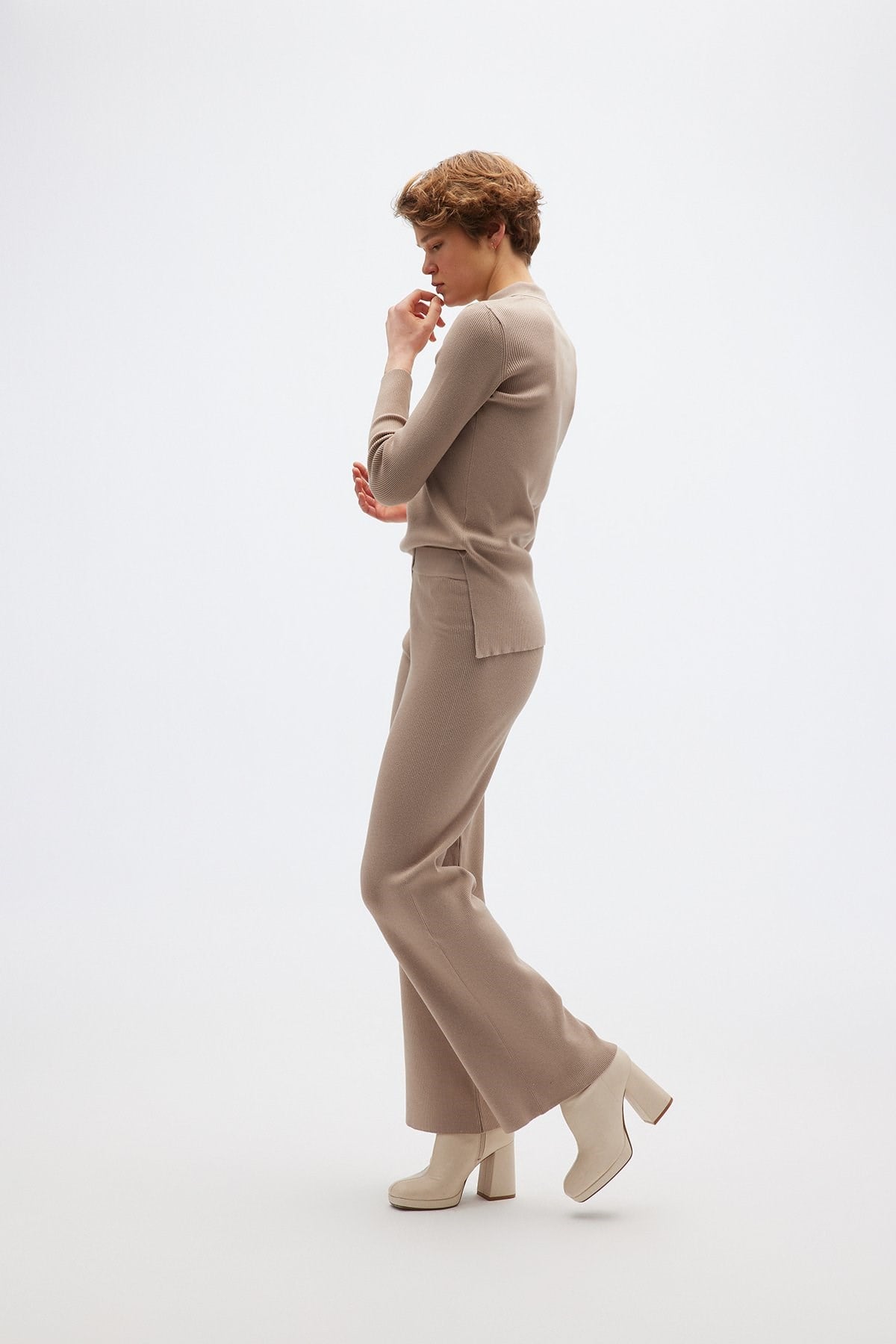Fitlli Triko Camel Pantolon