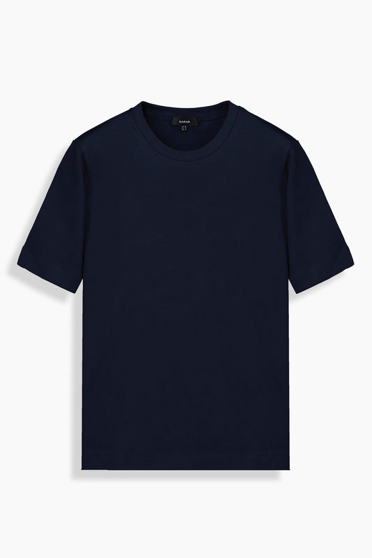 Fiyero Bisiklet Yaka Lacivert Tişört