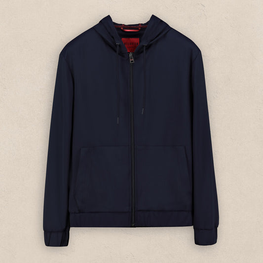 Florya Kapüşonlu Lacivert Mont