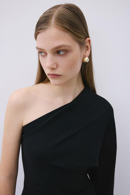 Zarif Yuvarlak Gold Küpe