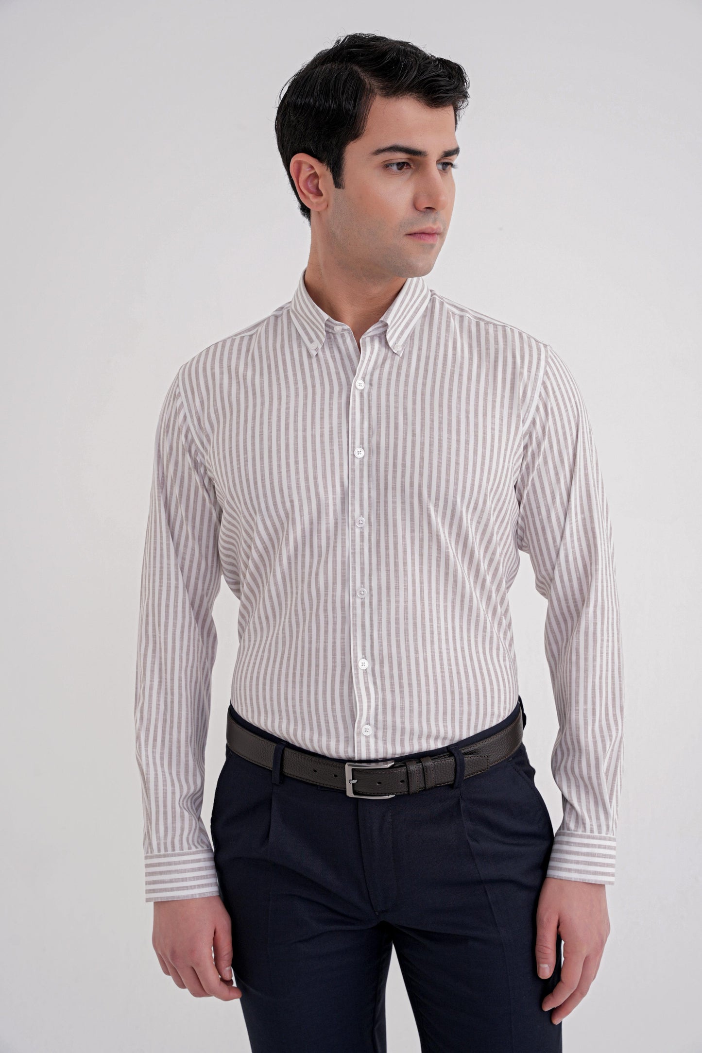 G 1598 Gömlek Slim Bej