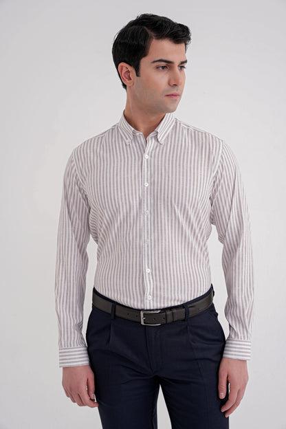 G 1598 Gömlek Slim Bej