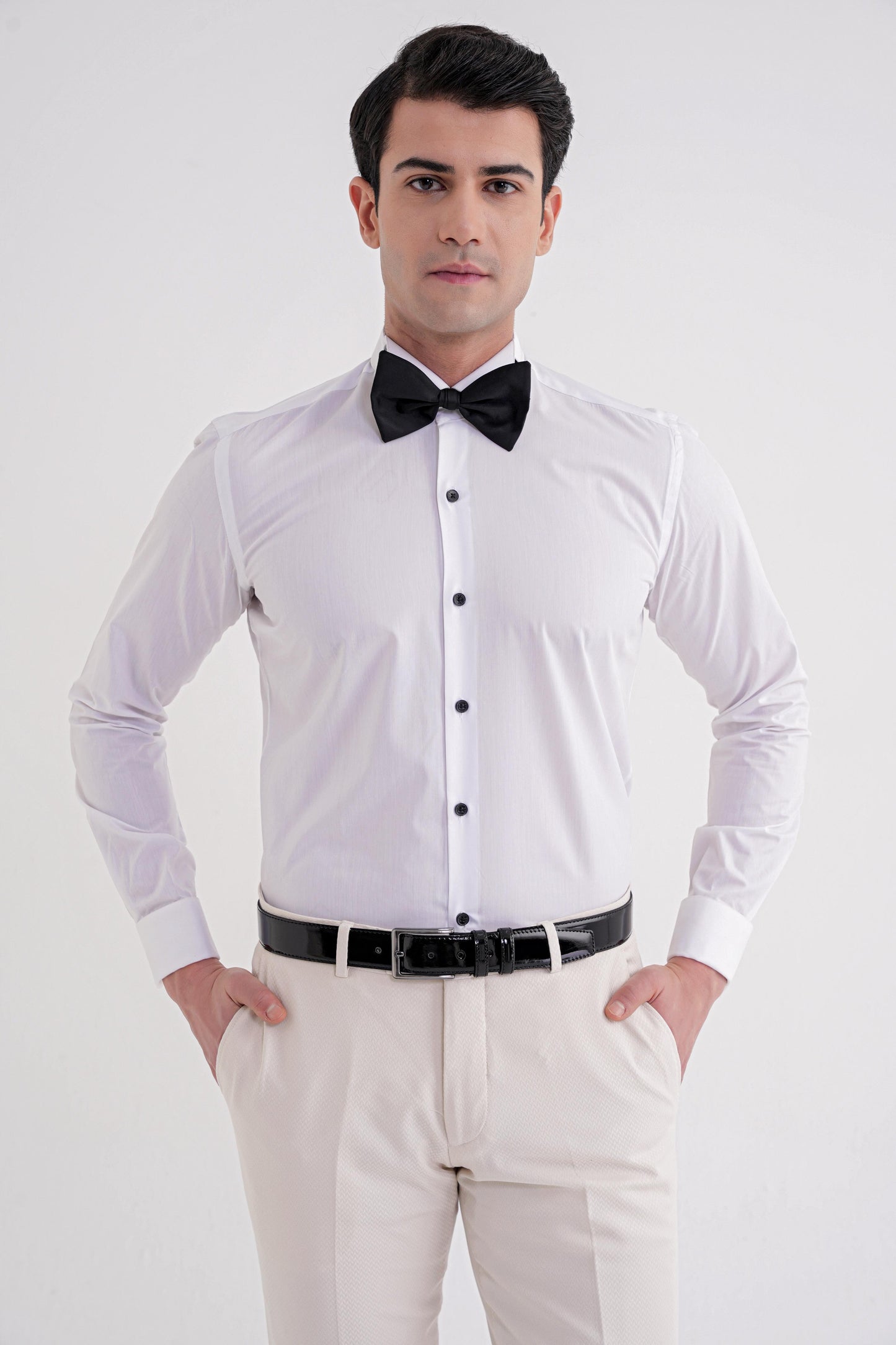 Gk 322 Slim Fit Beyaz Klasik Gömlek