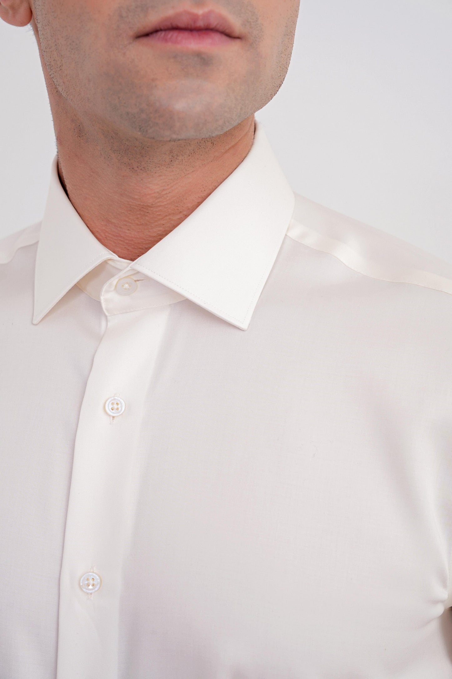 Gk 734 Gömlek Slim Krem Klasik