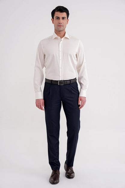 Gk 734 Gömlek Slim Krem Klasik