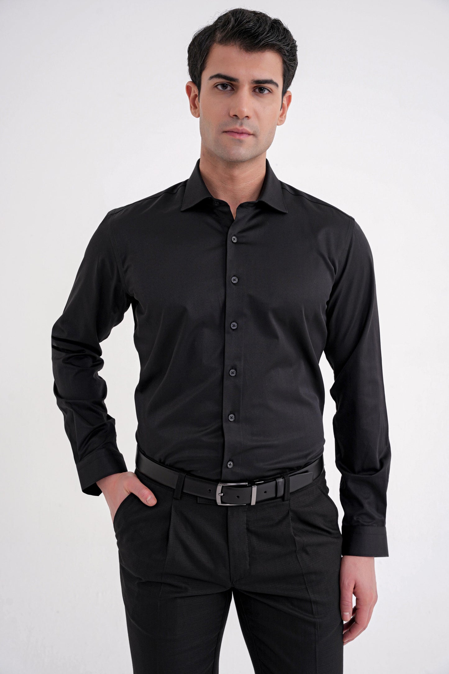 Gk 753 Gömlek Slim Siyah