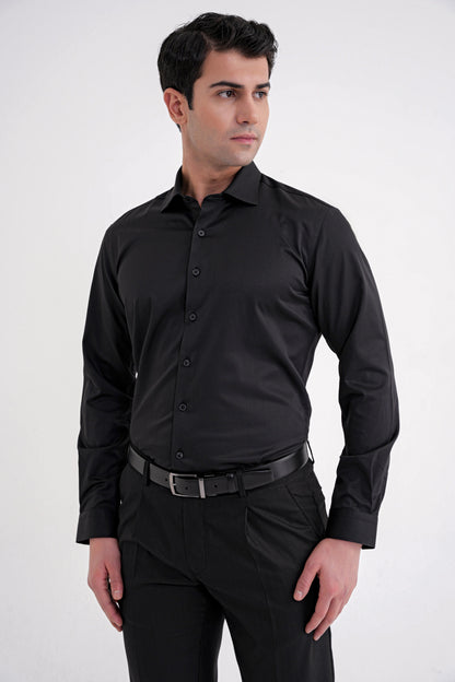 Gk 753 Gömlek Slim Siyah