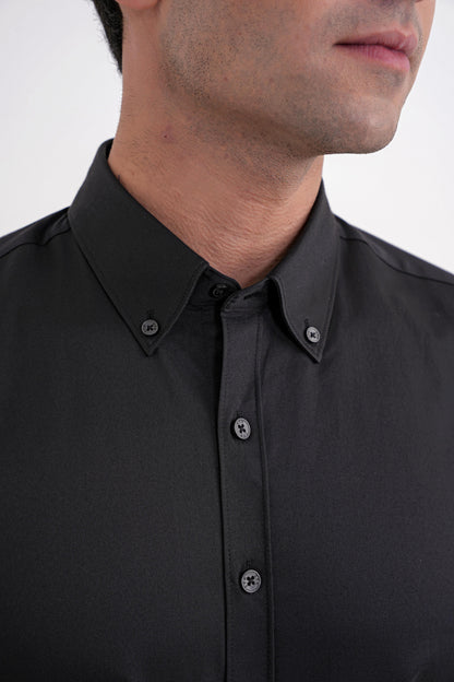 Gk 754 Gömlek Slim Siyah