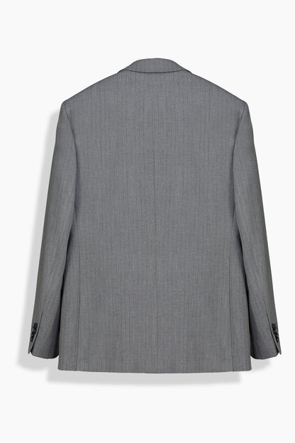 Golden Resta Slim Çizgili Kruvaze Gri Takım Elbise