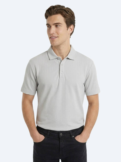 Gri Çizgili %100 Pamuk T-shirt