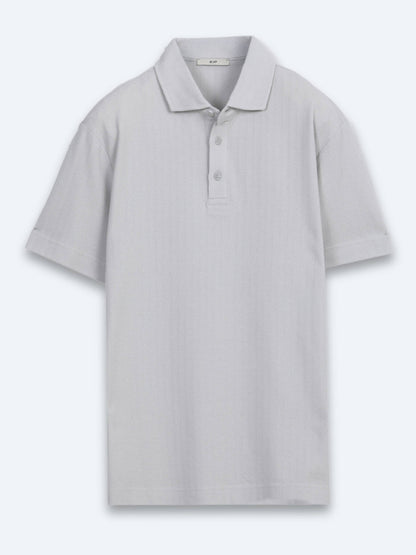 Gri Çizgili %100 Pamuk T-shirt