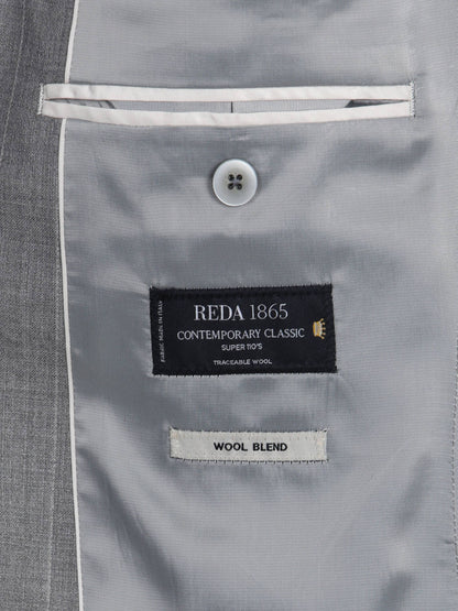 Gri Çizgili Modern Fit Ipek Karışımlı Takım Elbise
