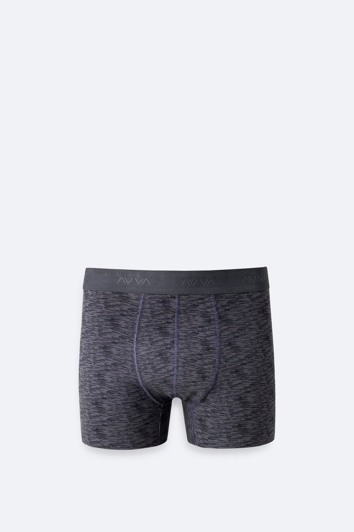 Gri Desenli Tekli Boxer