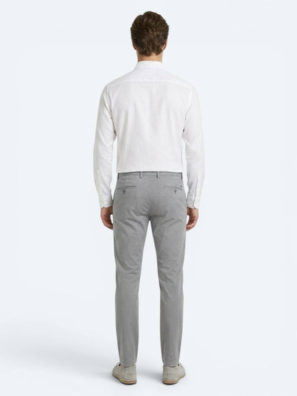 Gri Dokuma Jogging Fit Casual Pamuk Karışımlı Pantolon