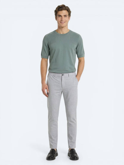 Gri Dokuma Jogging Fit Casual Pantolon