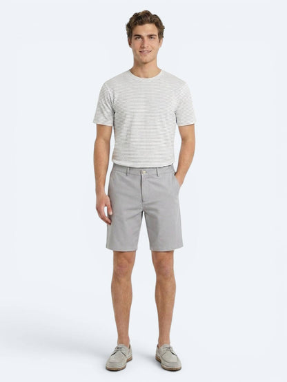 Gri Düz Kumaş Jogging Fit Casual Bermuda