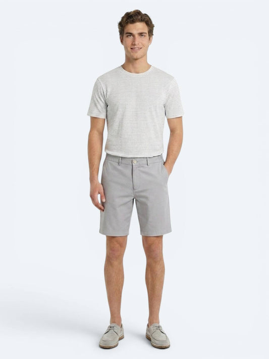 Gri Düz Kumaş Jogging Fit Casual Bermuda