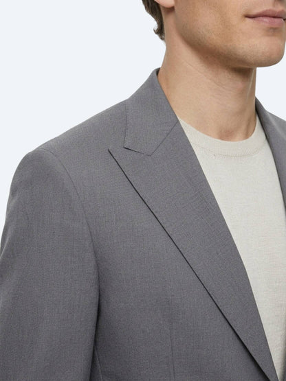 Gri Düz Modern Fit Takım Elbise