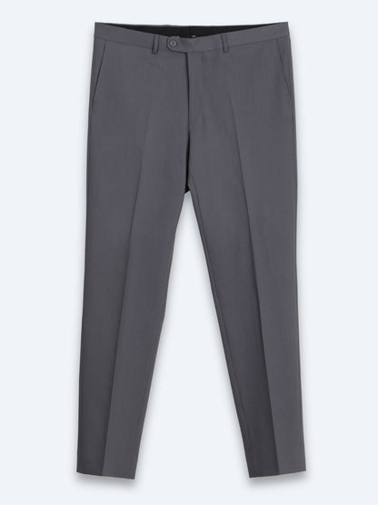 Gri Düz Modern Fit Takım Elbise