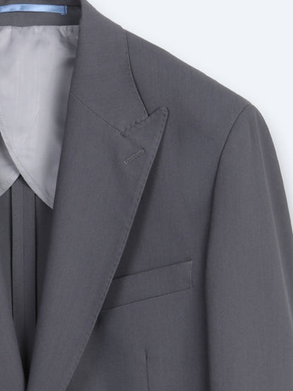 Gri Düz Modern Fit Takım Elbise