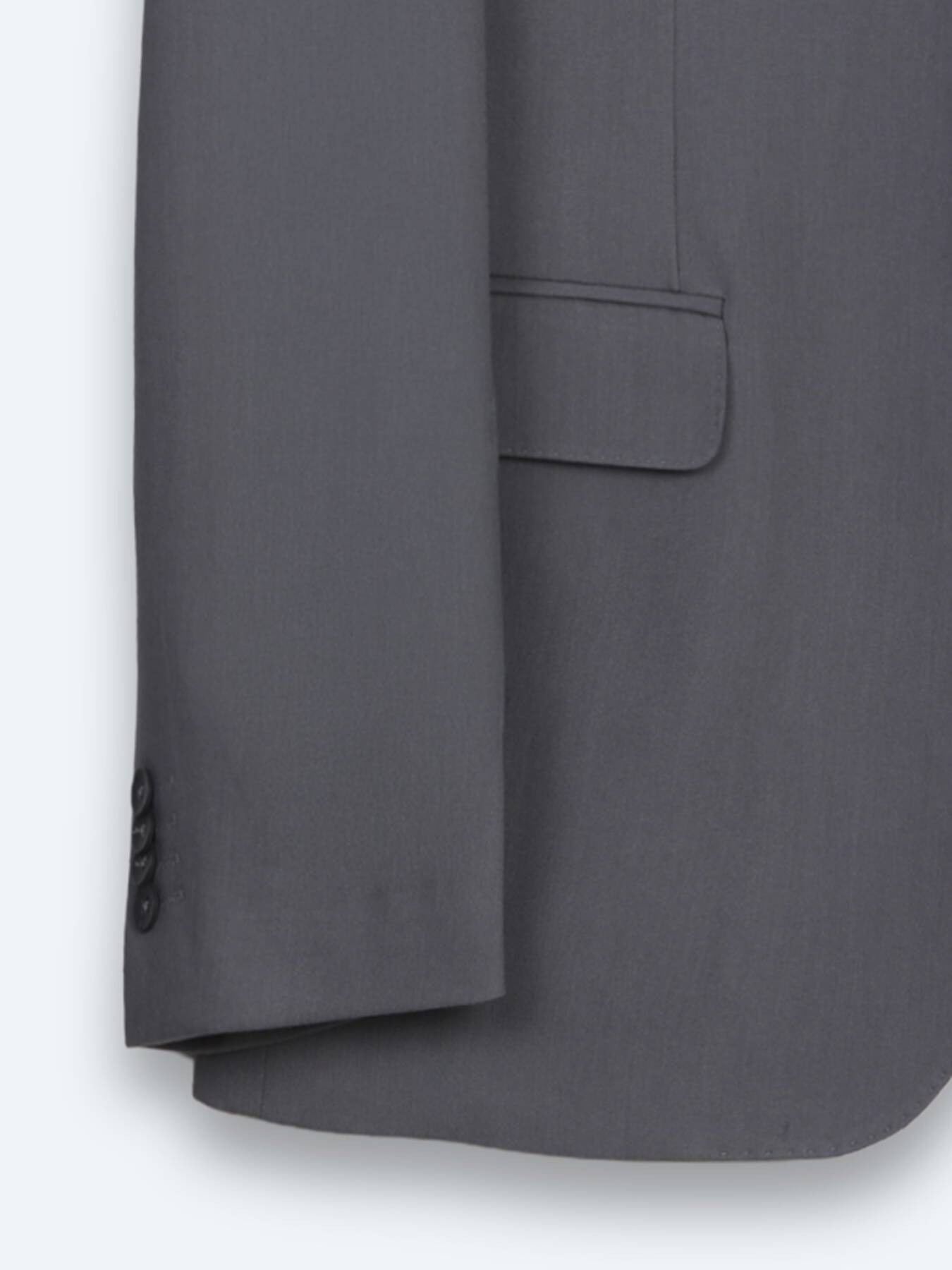 Gri Düz Modern Fit Takım Elbise
