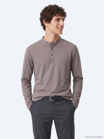 Gri Düz T-shirt