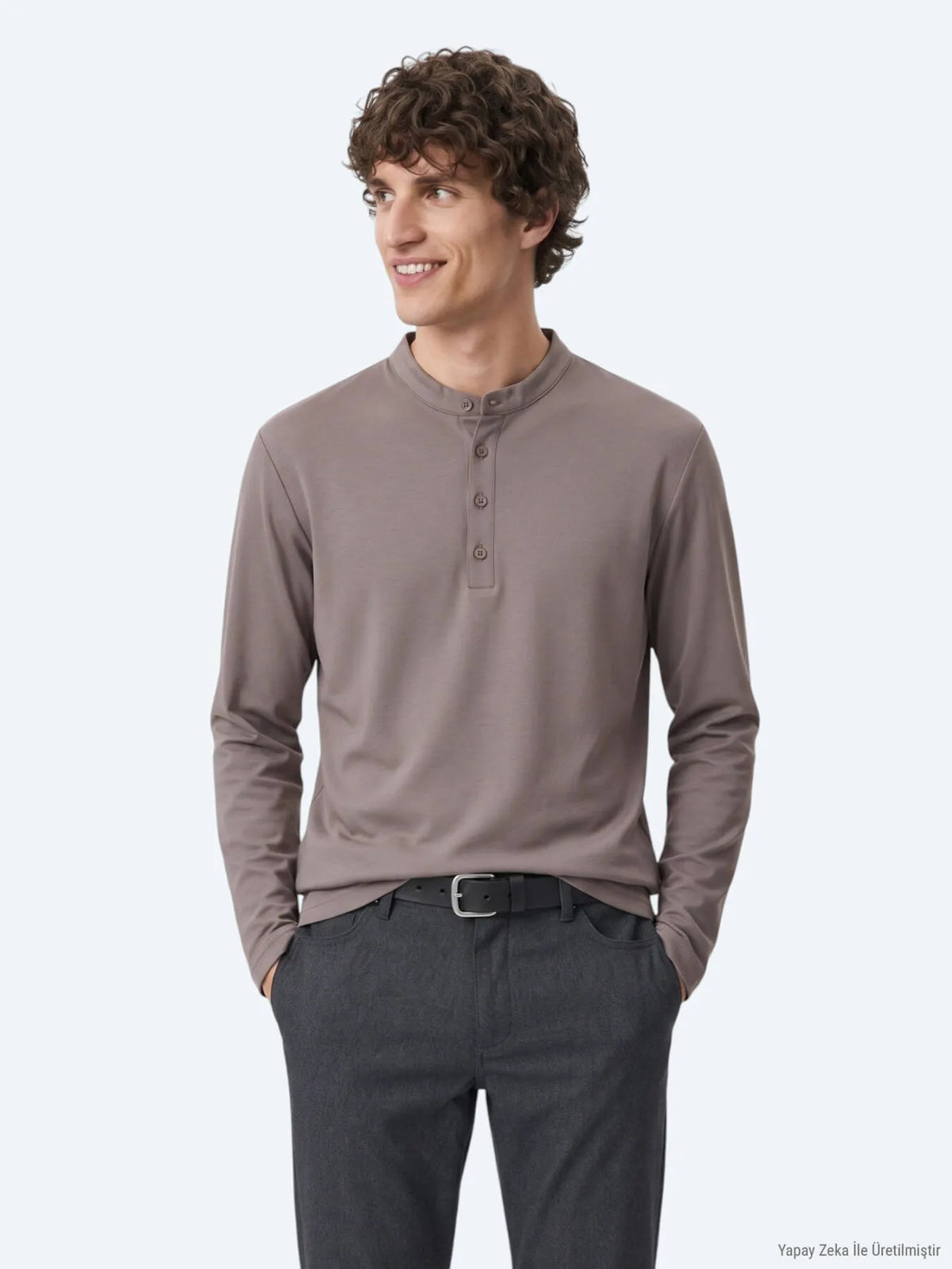 Gri Düz T-shirt