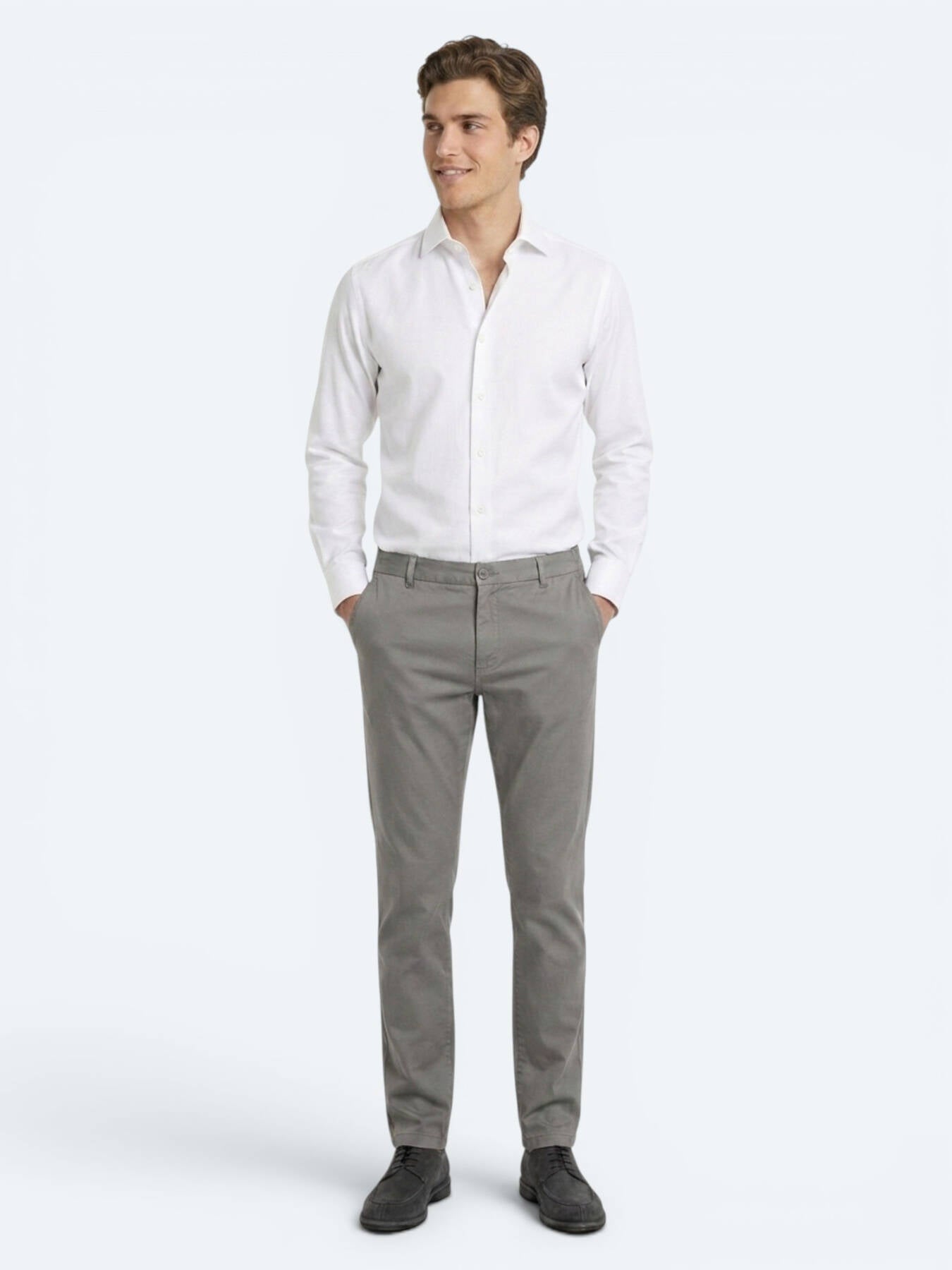 Gri Kumaş Jogging Fit Casual Pantolon
