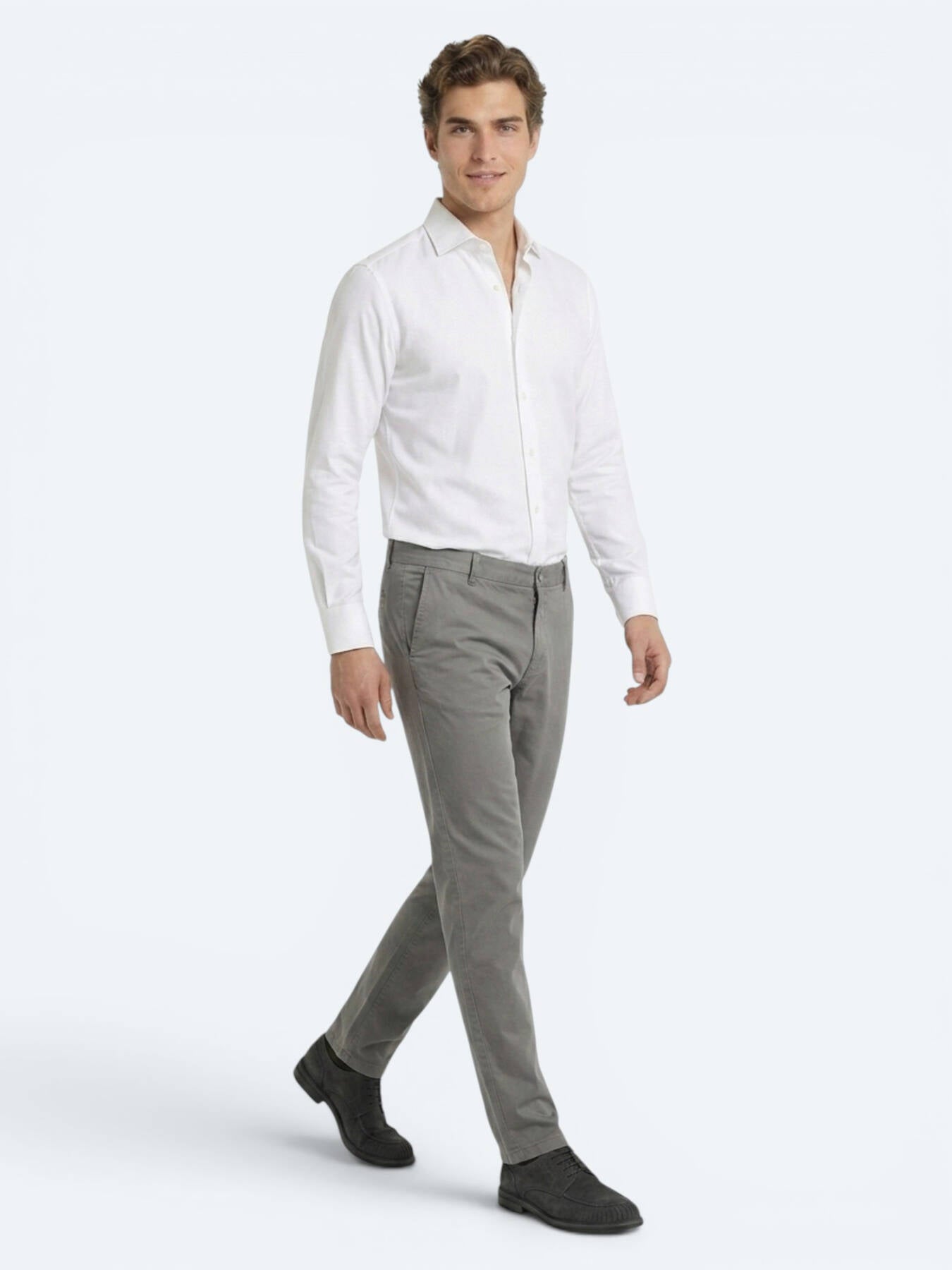 Gri Kumaş Jogging Fit Casual Pantolon