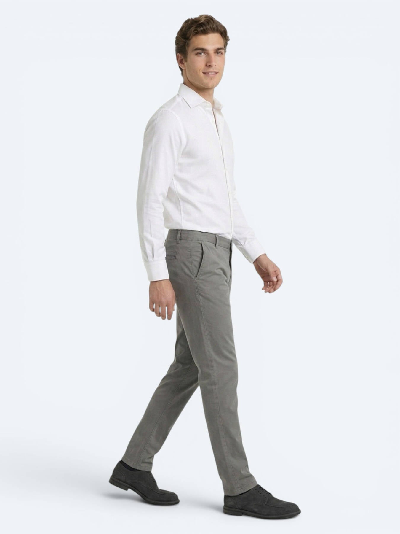 Gri Kumaş Jogging Fit Casual Pantolon